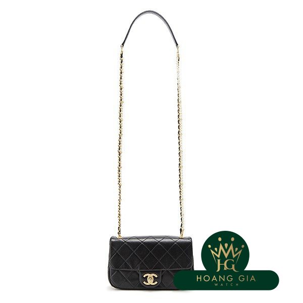 Túi nắp nhỏ màu đen đen