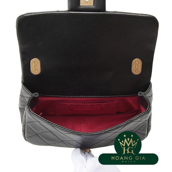 Túi nắp nhỏ màu đen đen