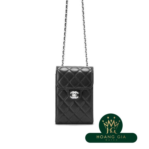 Hộp đựng điện thoại di động Matrasse Chain Clutch Màu đen Đen