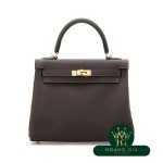 Kelly 25 bên trong khâu Havana Màu nâu sẫm