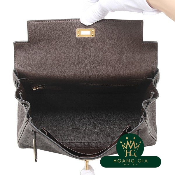 Kelly 25 bên trong khâu Havana Màu nâu sẫm