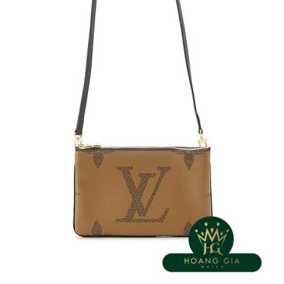 Pochette Double Zip Monogram Brown