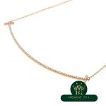 T Smile Mặt dây chuyền Vòng cổ Kim cương K18PG Lớn