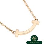 Vòng cổ mặt dây chuyền T Smile (Mini) Kim cương K18RG