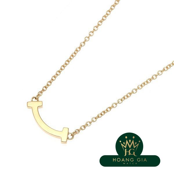 Vòng cổ mặt dây chuyền T Smile (Mini) K18YG