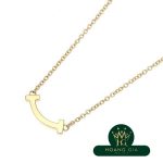 Vòng cổ mặt dây chuyền T Smile (Mini) K18YG