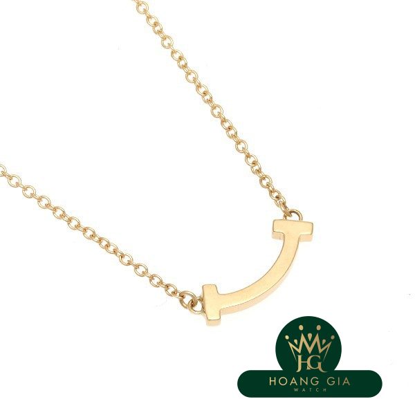 Vòng cổ mặt dây chuyền T Smile (Mini) K18YG