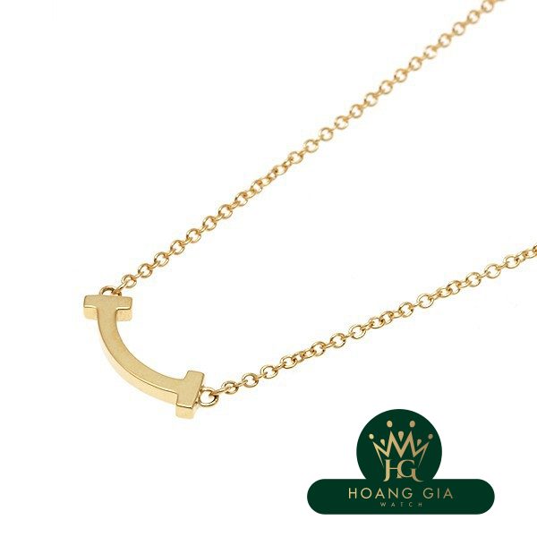 Vòng cổ mặt dây chuyền T Smile (Mini) K18YG