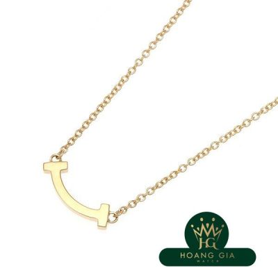 Vòng cổ mặt dây chuyền T Smile (Mini) K18YG