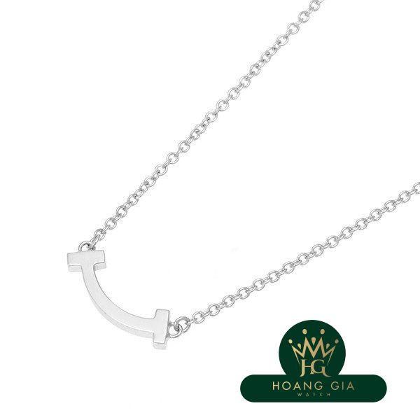 Vòng cổ mặt dây chuyền T Smile (Mini) K18WG
