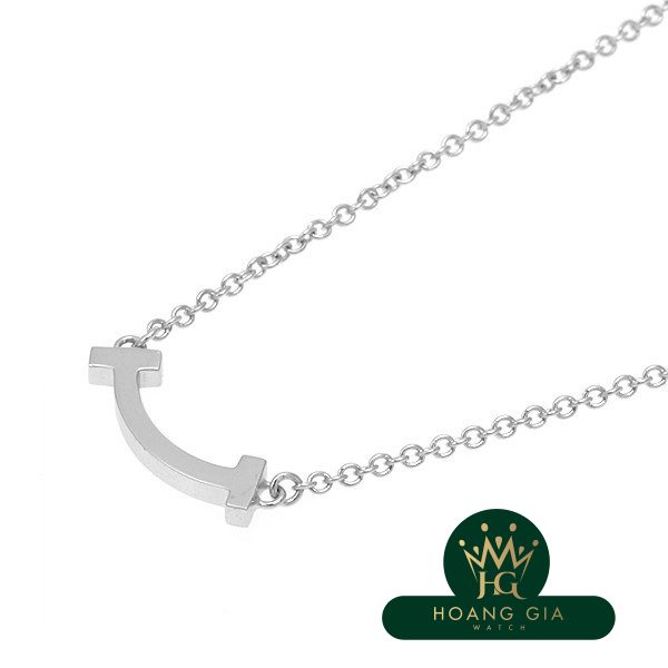Vòng cổ mặt dây chuyền T Smile (Mini) K18WG