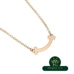 Vòng cổ mặt dây chuyền T Smile (Mini) K18RG