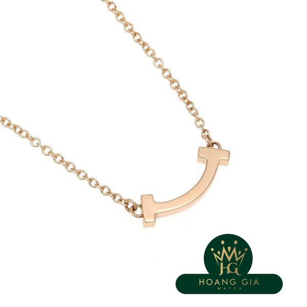 Vòng cổ mặt dây chuyền T Smile (Mini) K18RG