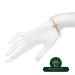 T One Wide Diamond Hinge Bangle M RG