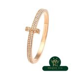 T One Wide Diamond Hinge Bangle M RG