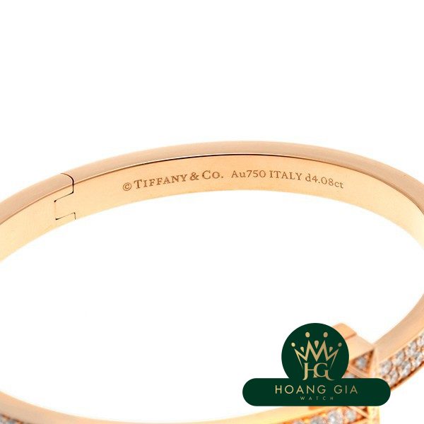 T One Wide Diamond Hinge Bangle M RG