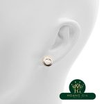 T To Mother of Pearl Circle Earrings RG