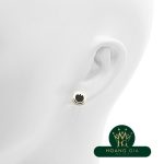 T トゥー ブラックオニキス サークル ピアス YG