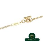 Vòng cổ mặt dây chuyền T Smile (Trung bình) Kim cương K18YG