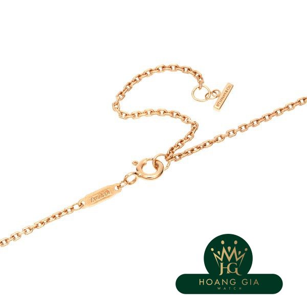 Vòng cổ mặt dây chuyền T Smile (Trung bình) Kim cương K18RG