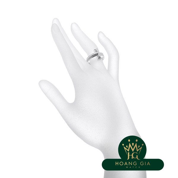 Nhẫn kim cương rộng T One WG số 13