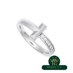 Nhẫn kim cương hẹp T One WG số 9