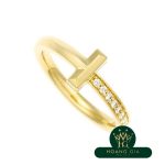 Nhẫn kim cương hẹp T One YG # US6 No.11
