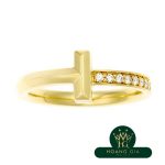 Nhẫn kim cương hẹp T One YG # US6 1/2 số 13