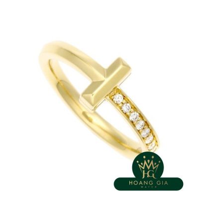 Nhẫn kim cương hẹp T One YG # US6 1/2 số 13